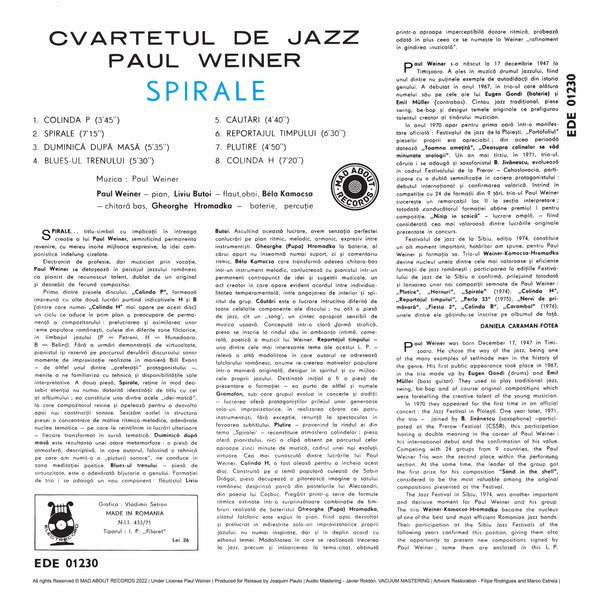Cvartetul De Jazz Paul Weiner – Spirale