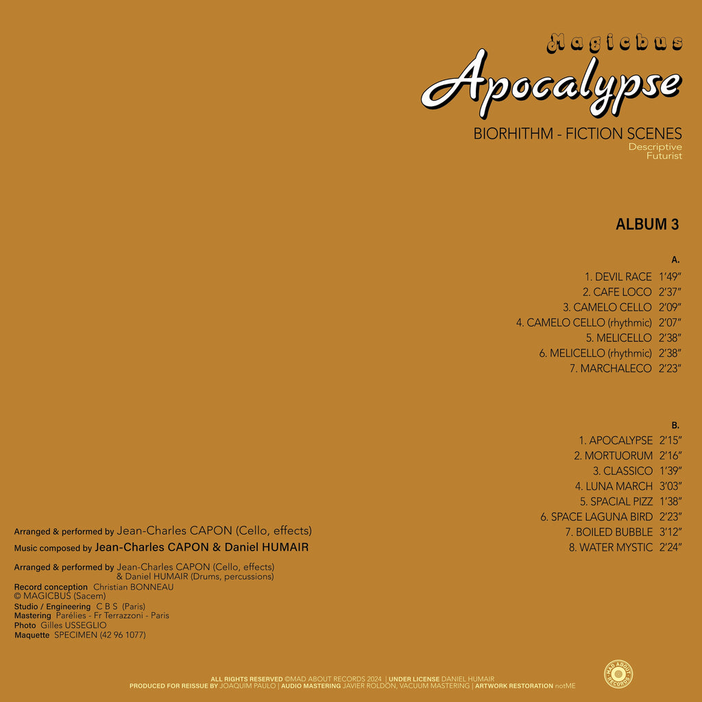 独LP Daniel Humair,jean-charles Cap Apocalypse: Biorhythm - Fiction Series 0198500743432  未開封 /00260 Daniel Humair & Jean-Charles Capon - 