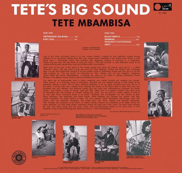 Tete Mbambisa – "Tete's Big Sound"